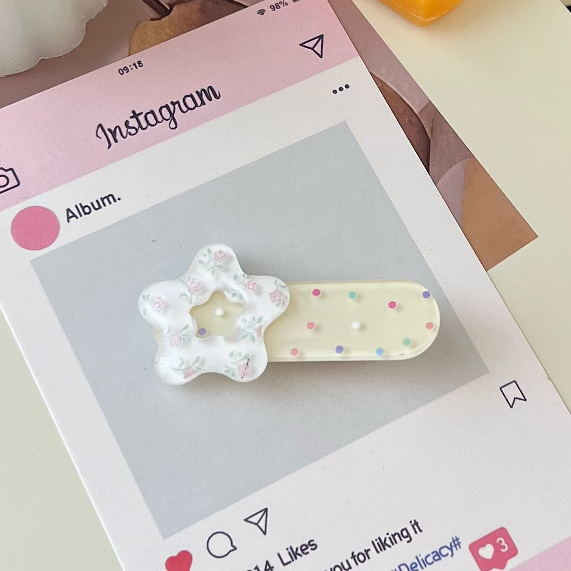 Handmade Pastel Star Hair Clips