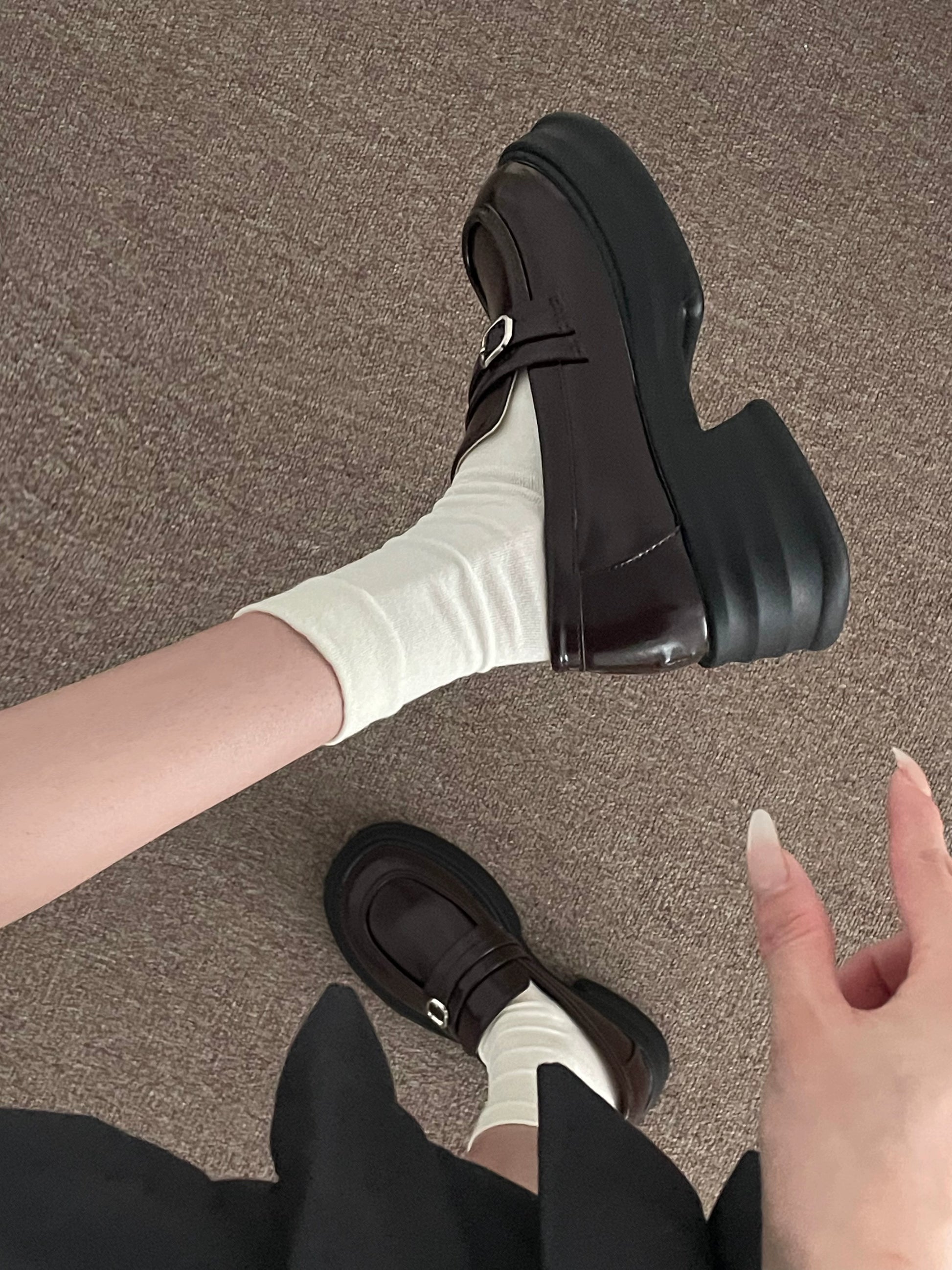Chunky Platform Buckle Loafers