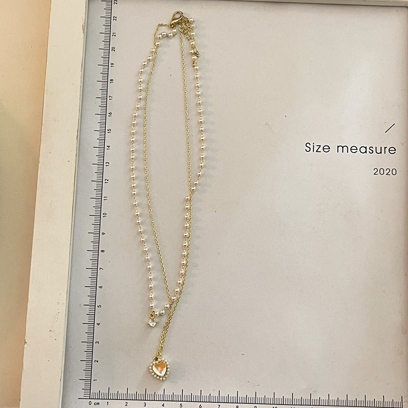 Shiny Heart Gem Necklace