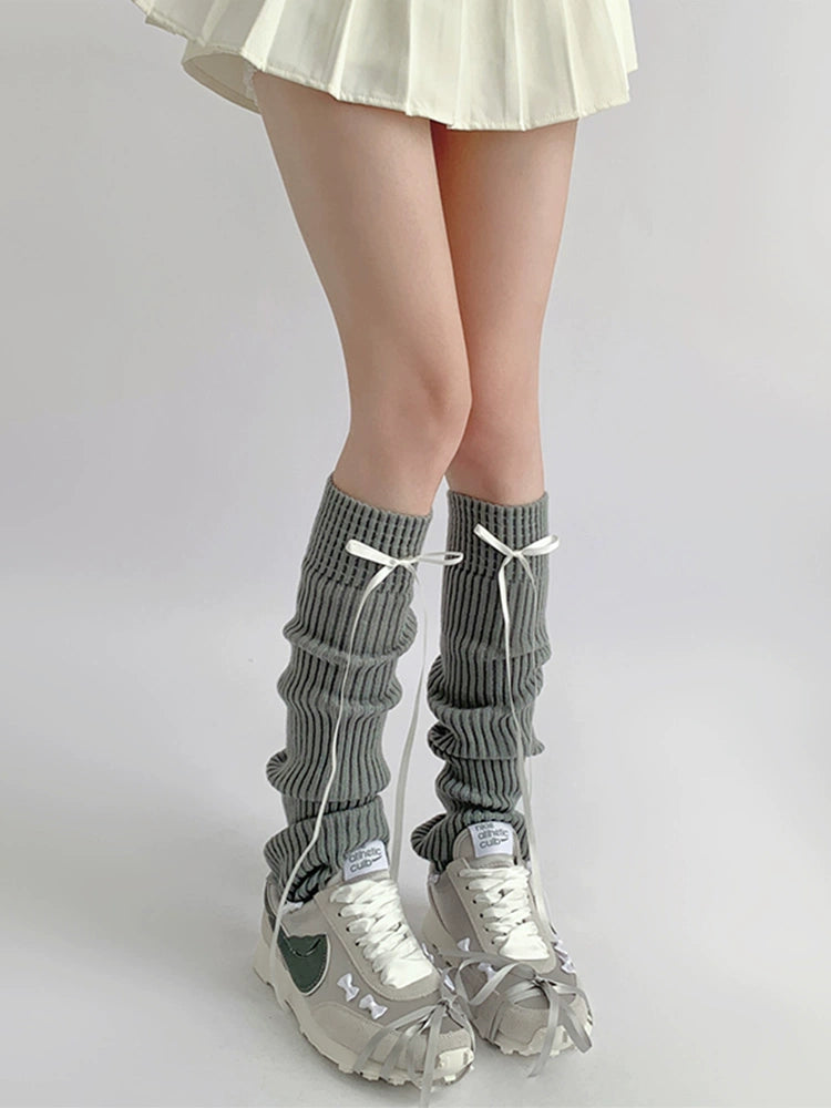 Cozy Ribbed Knit Slouch Socks