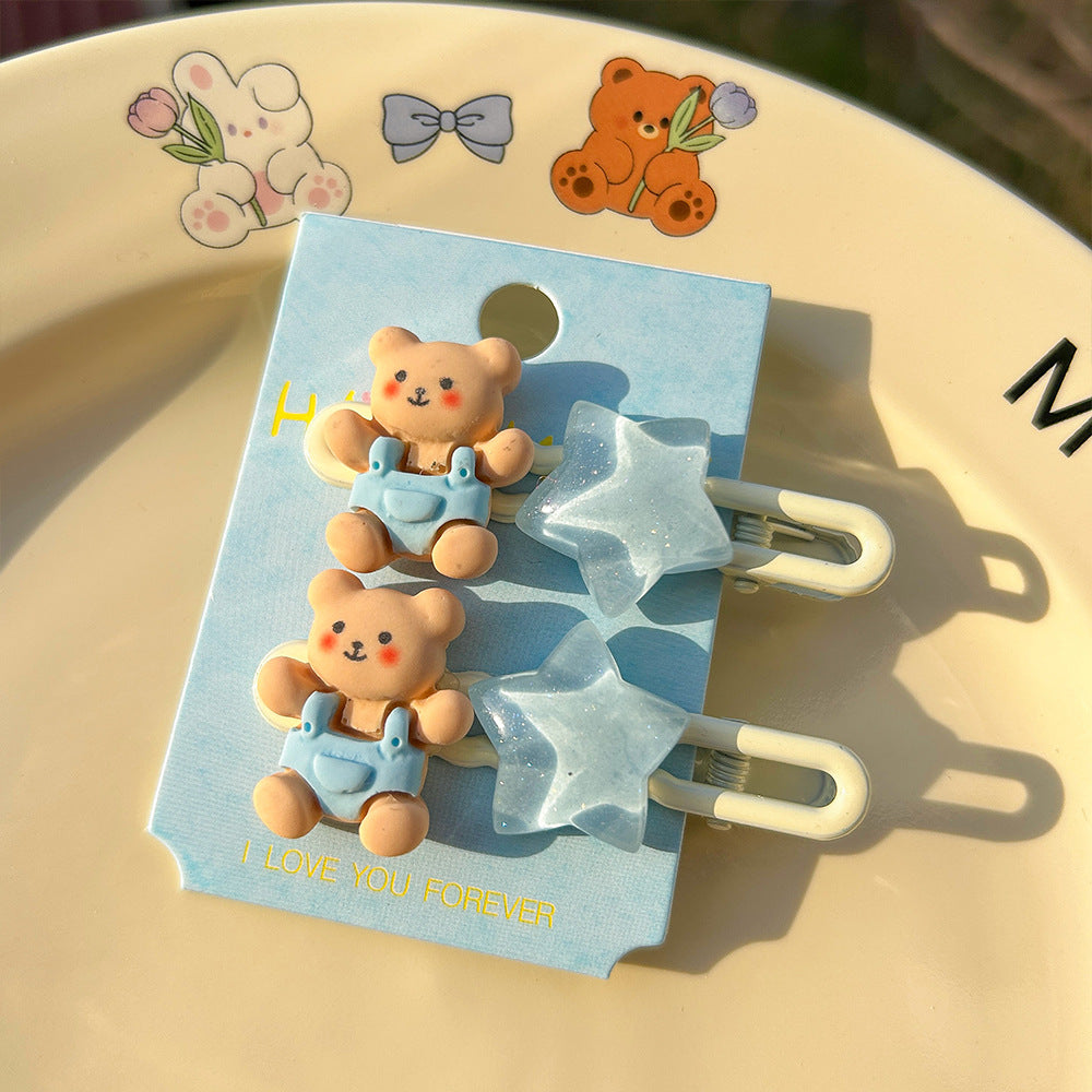 Cute Pastel Blue Hair Clips