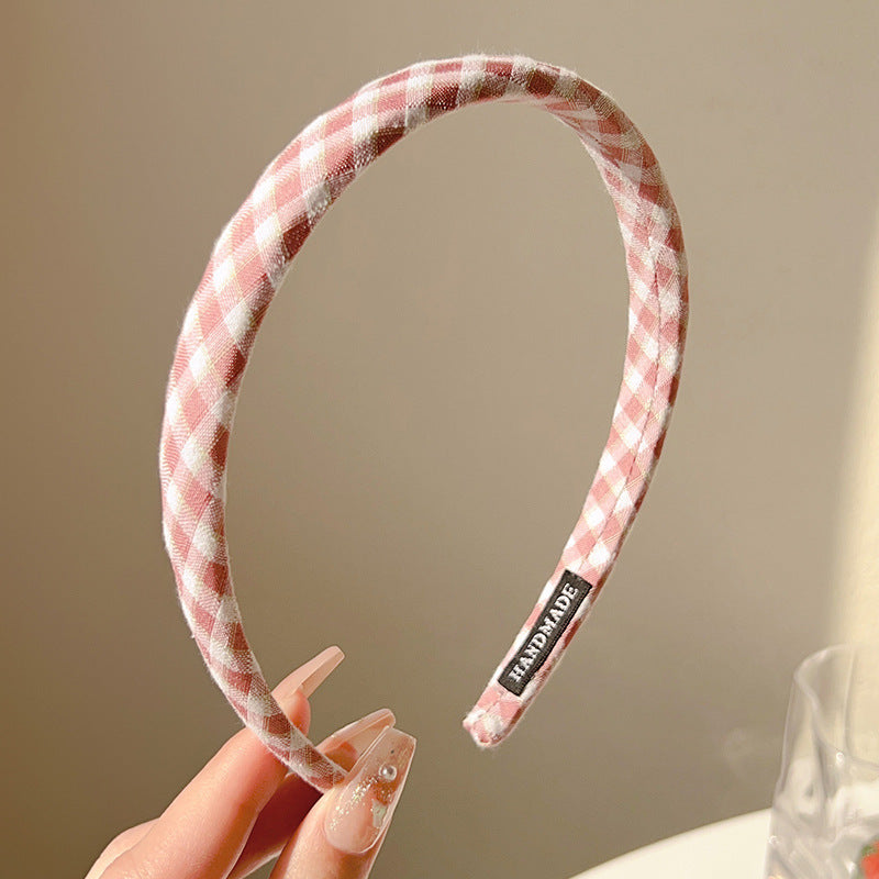 Pastel Plaid Headband Set