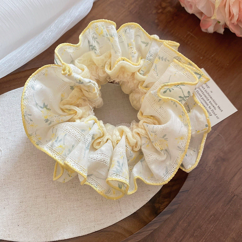 Polka Dot Lace Scrunchie