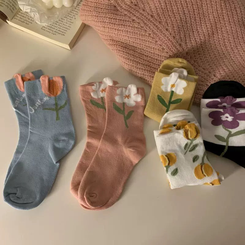 Tulip Garden Socks