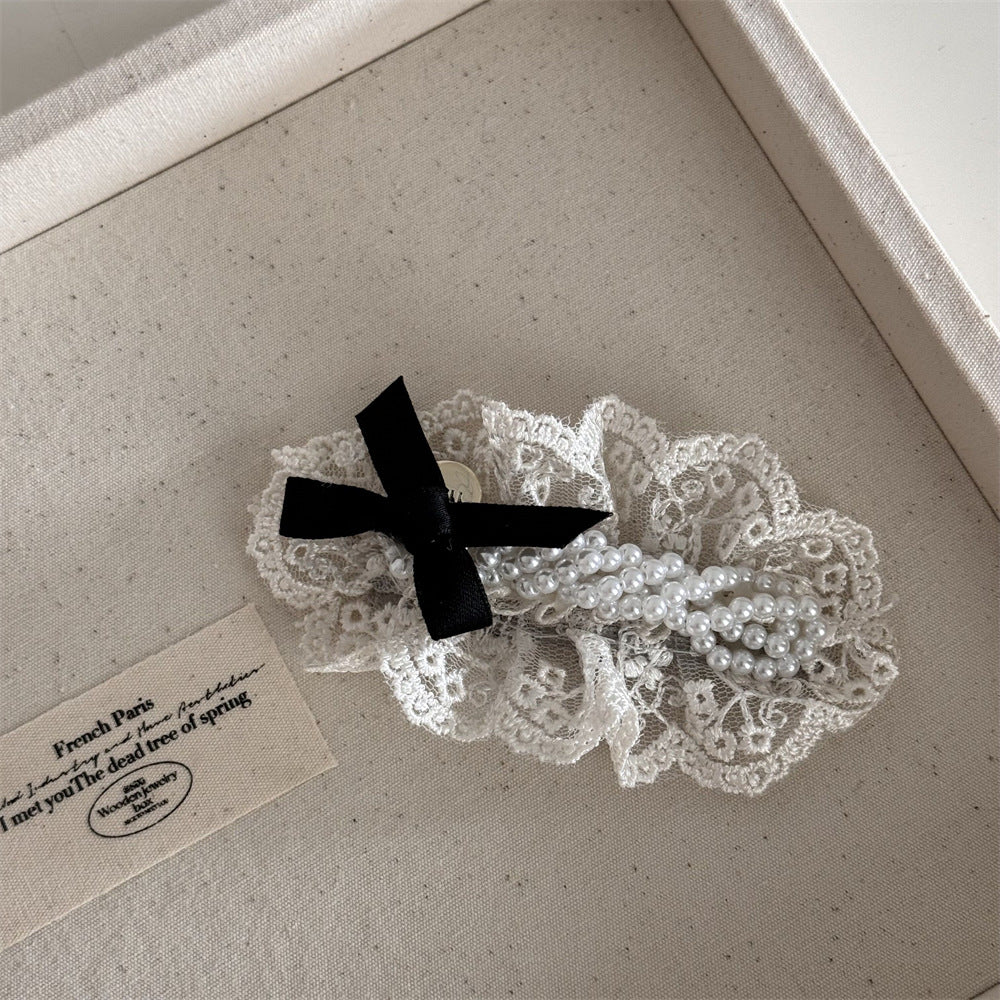 Elegant Pearl Lace Hair Clips