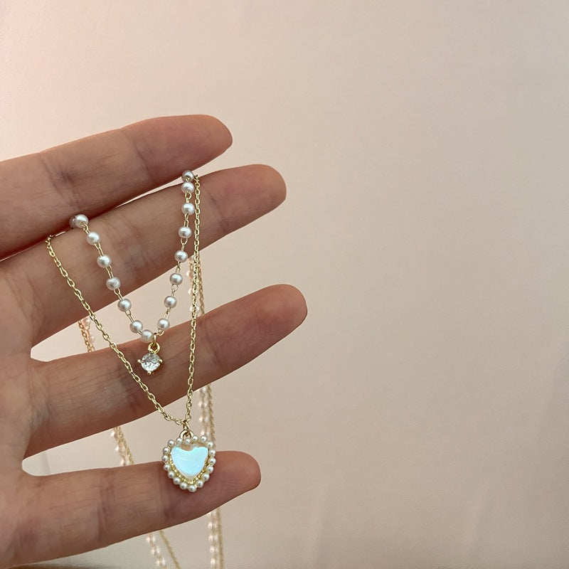 Shiny Heart Gem Necklace