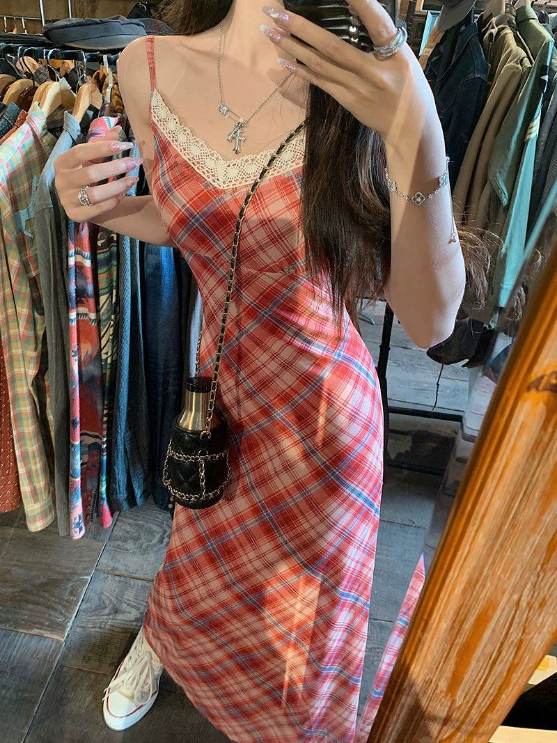 Checkered Midi Dress