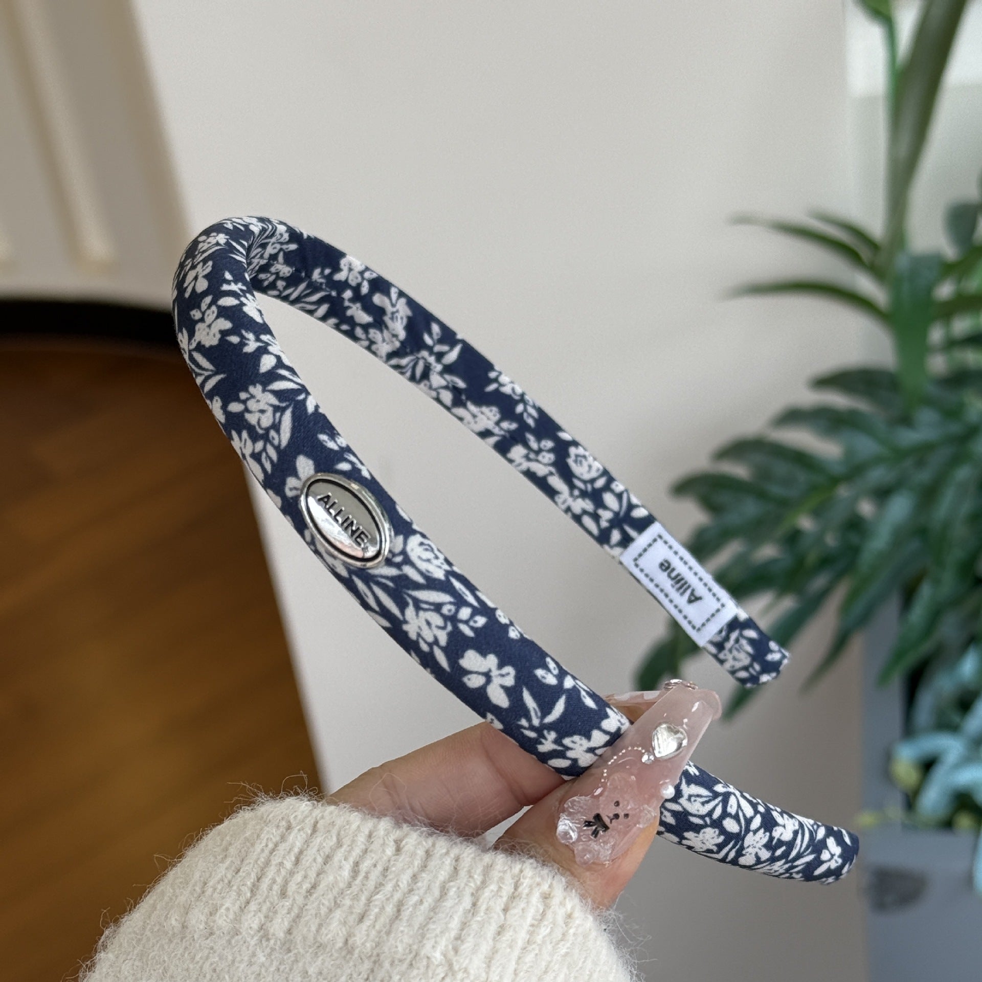 Delicate Lace Blue Scrunchie