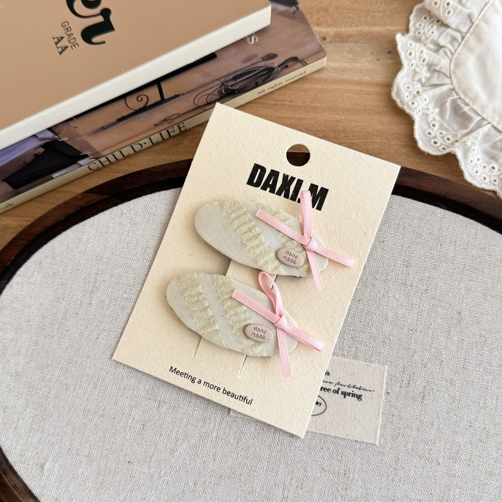 Pastel Plaid Hair Clip Set