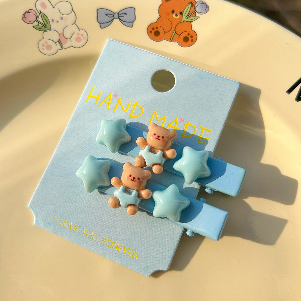 Cute Pastel Blue Hair Clips