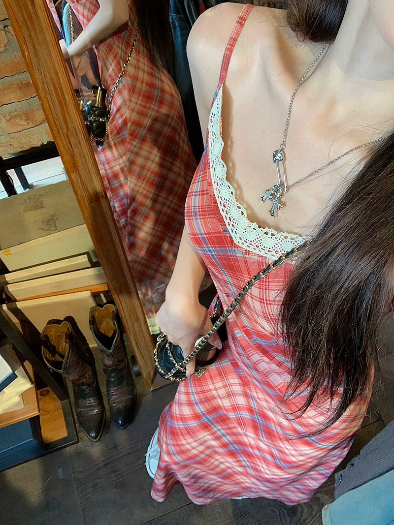 Checkered Midi Dress