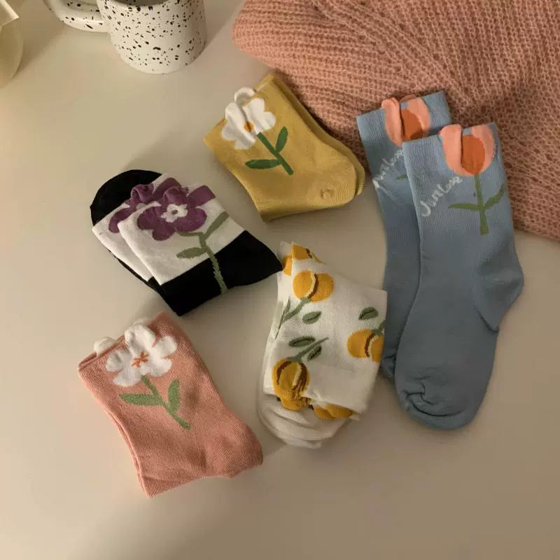 Tulip Garden Socks
