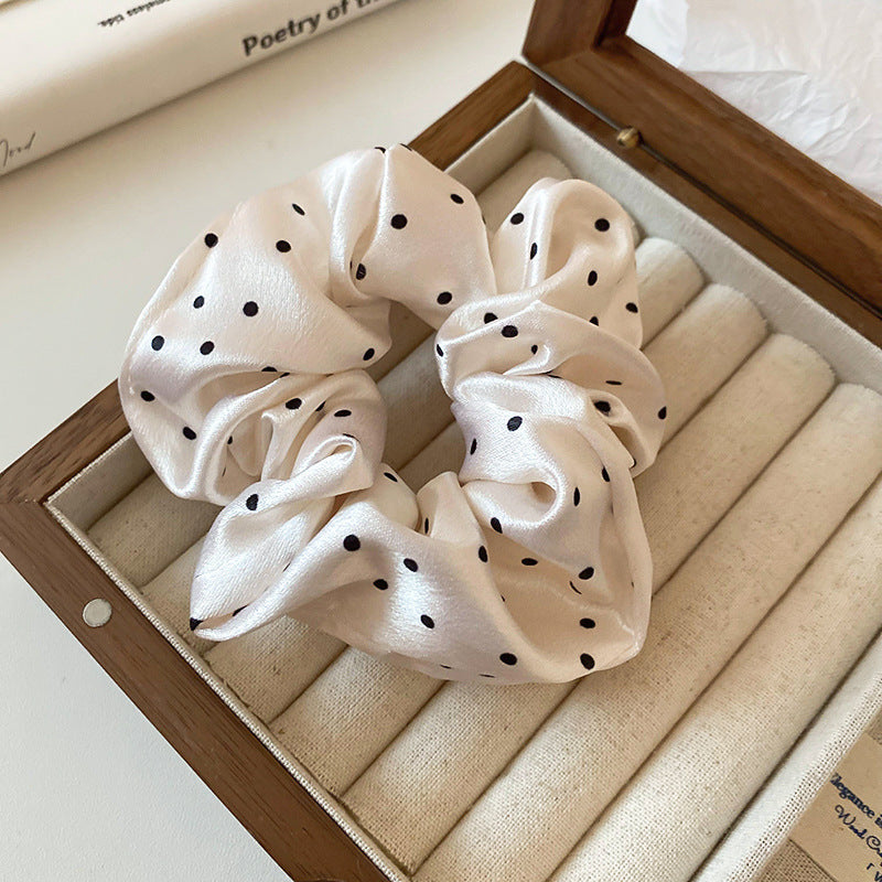 Polka Dot Lace Scrunchie