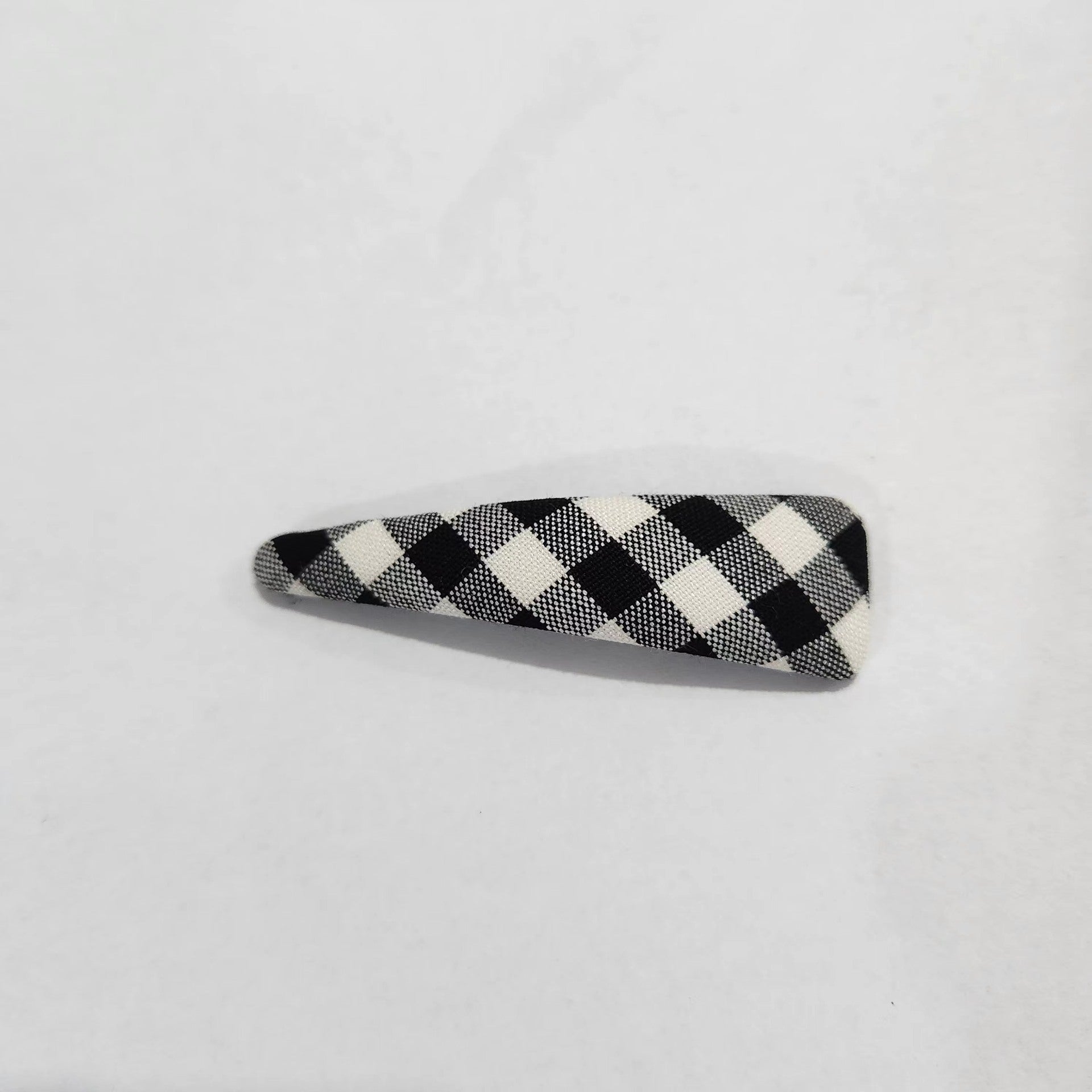Black White Plaid Hair Clips