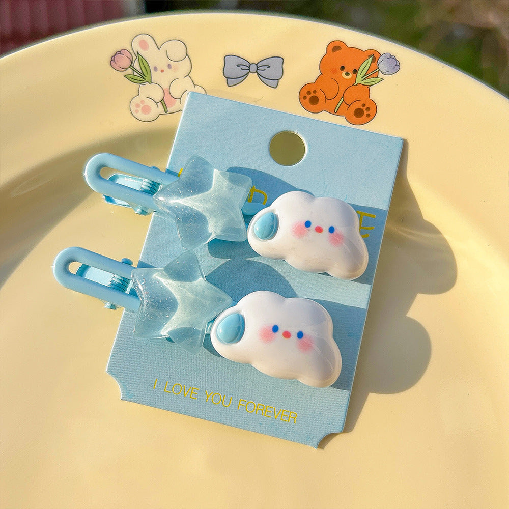 Cute Pastel Blue Hair Clips