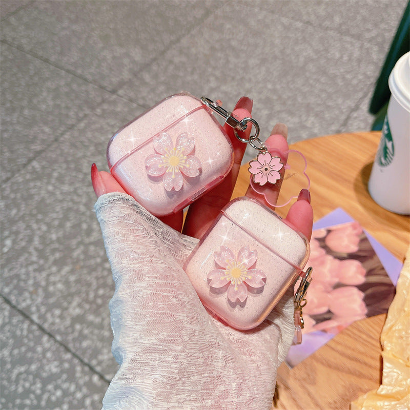 Crystal Sakura Airpods Case