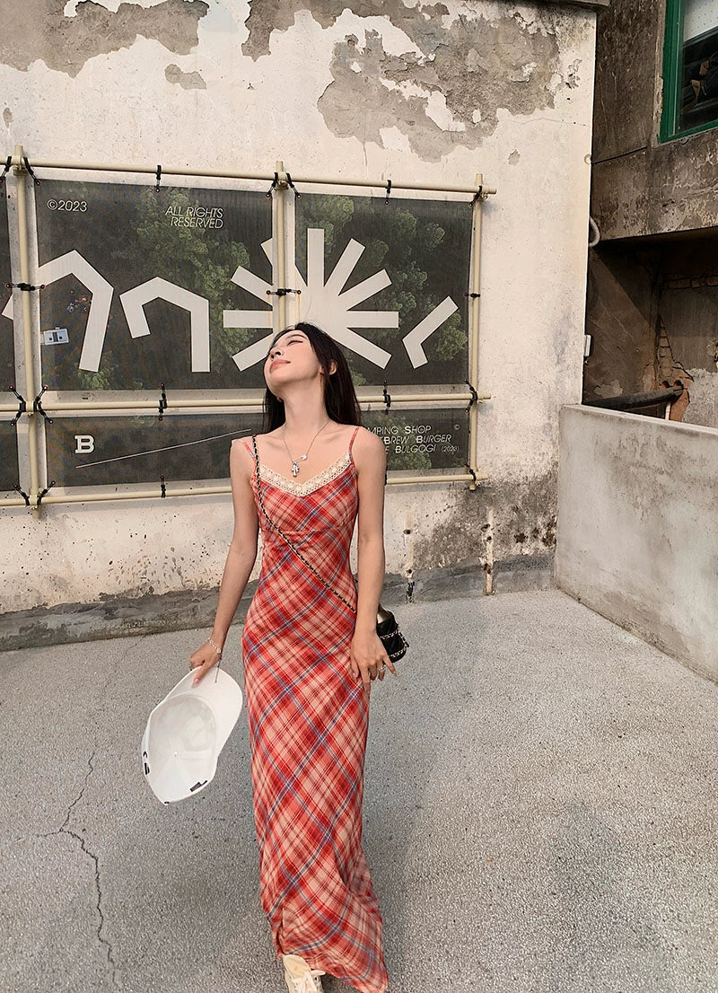 Checkered Midi Dress