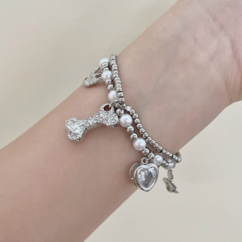 Mini Bone silver Bracelet