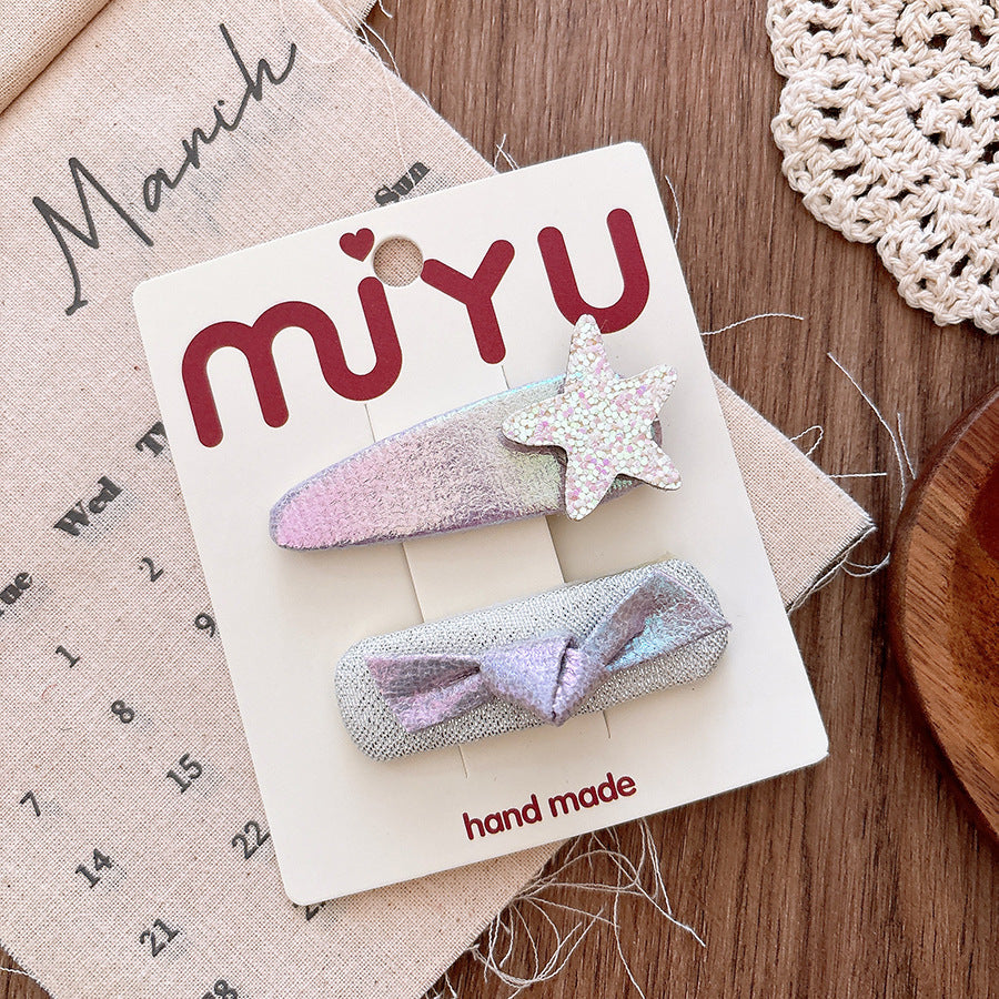 Miyu Sparkling Silver Hair Clips