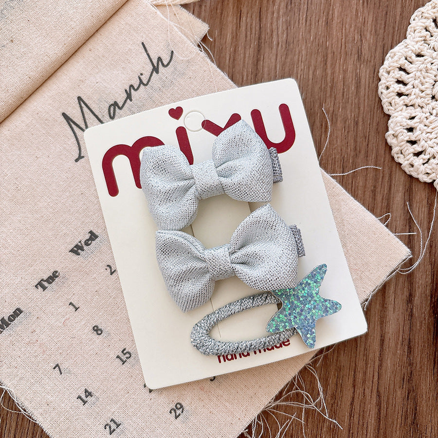 Miyu Sparkling Silver Hair Clips
