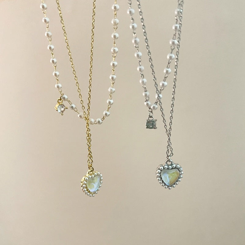 Shiny Heart Gem Necklace