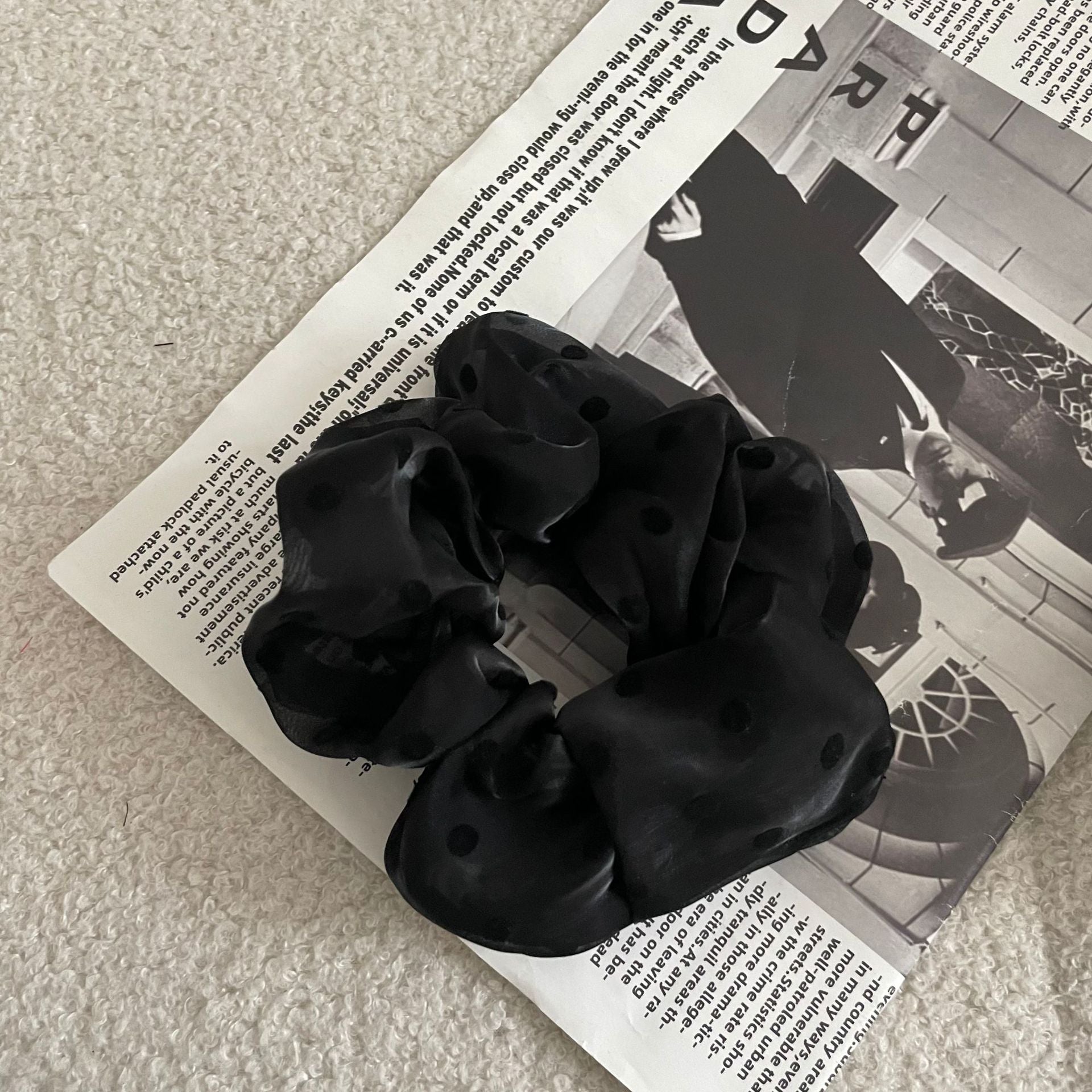 Floral Dotted Chiffon Scrunchies