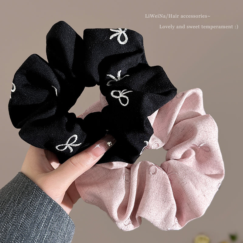 Sweet Bow Accent Headband Scrunchie Set