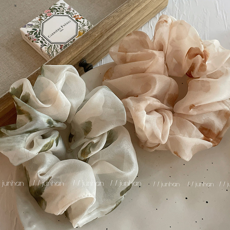 Floral Delight Chiffon Scrunchies