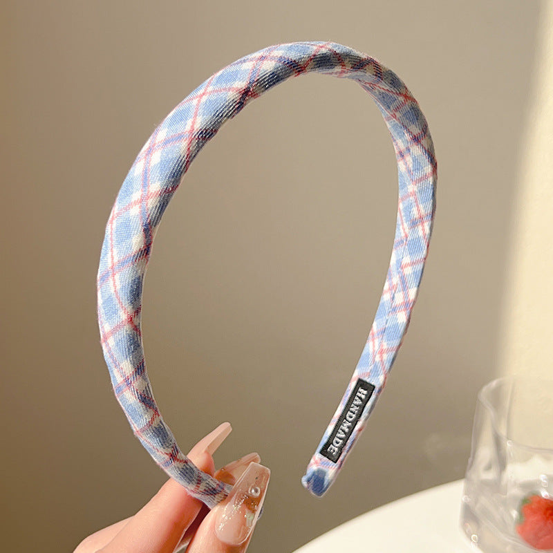 Pastel Plaid Headband Set