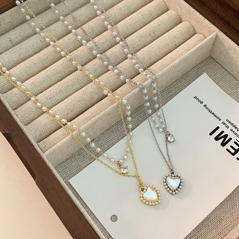 Shiny Heart Gem Necklace