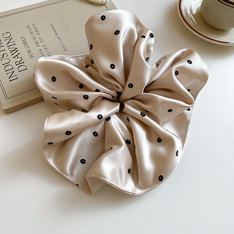 Polka Dot Lace Scrunchie