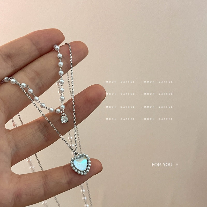 Shiny Heart Gem Necklace