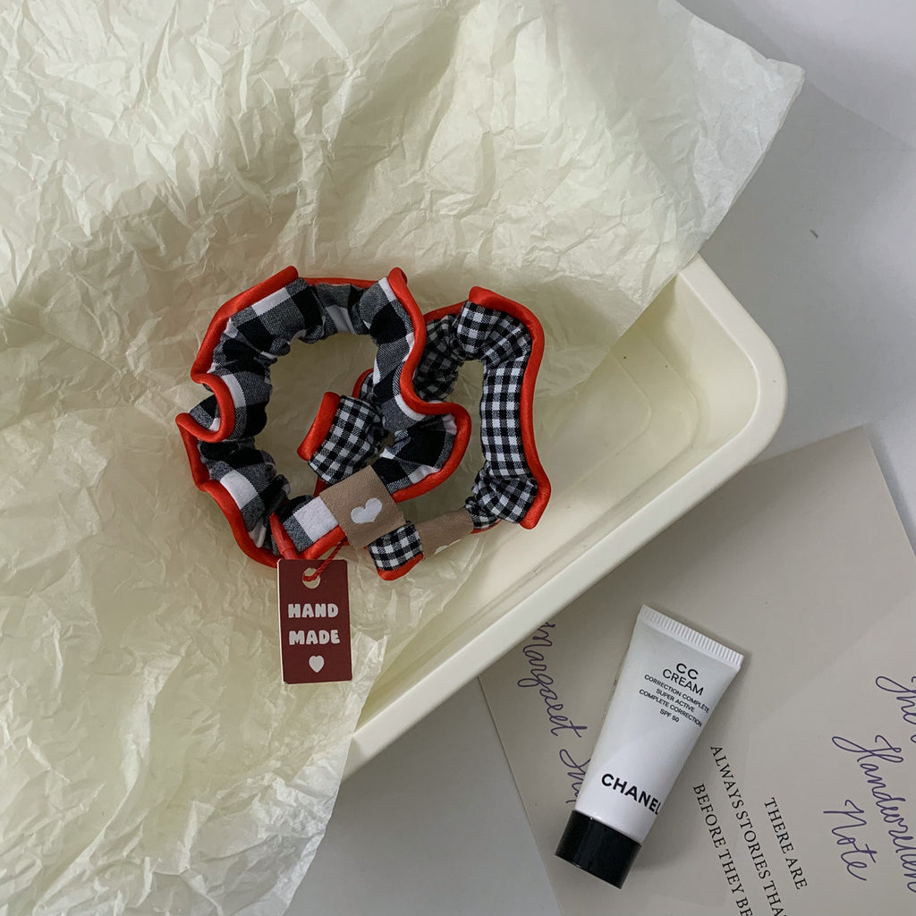 Checkered Planet Scrunchies
