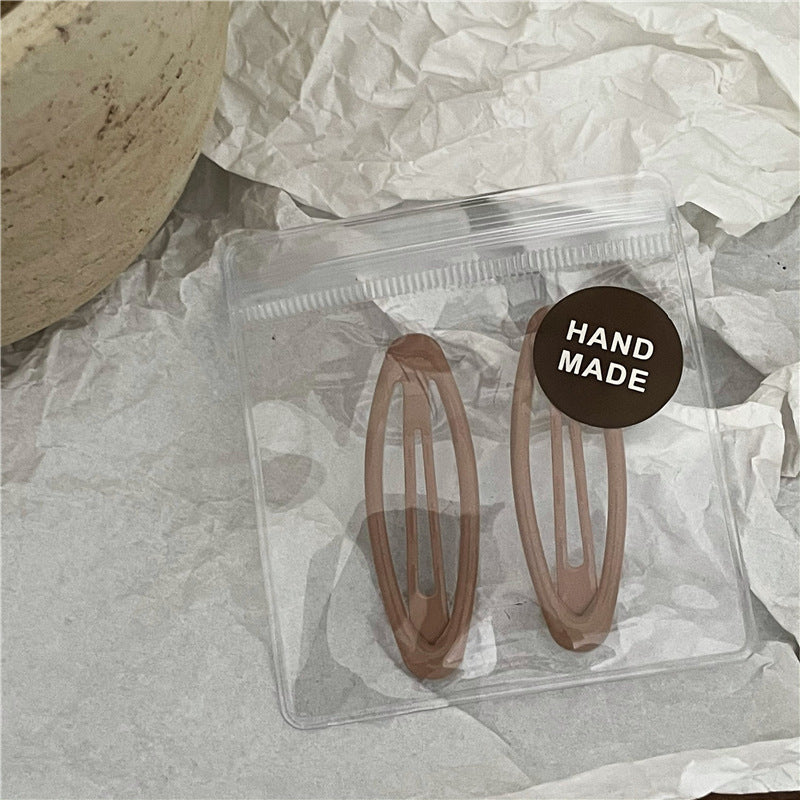 Neutral Matte Snap Hair Clips