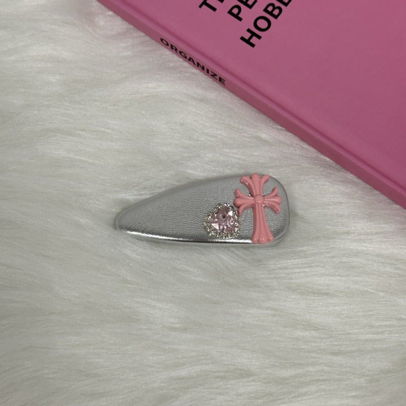 Premium Silver Metallic Hair Clips