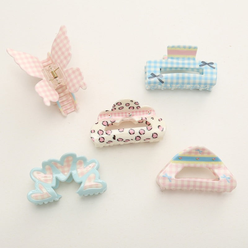 Cute Pastel Hair Claw Clips