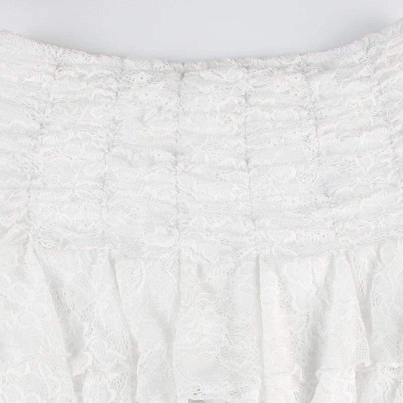 Swirl Lacey Mini Skirt