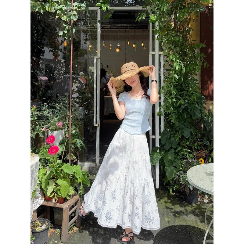 Ribbed Top and Maxi Skirt