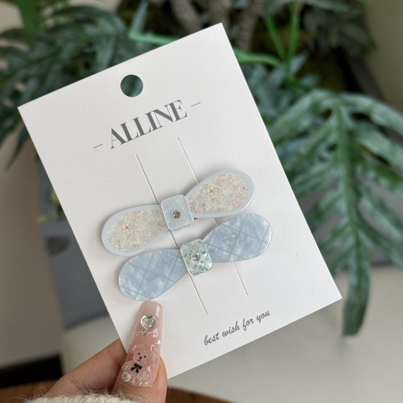 Delicate Lace Blue Scrunchie