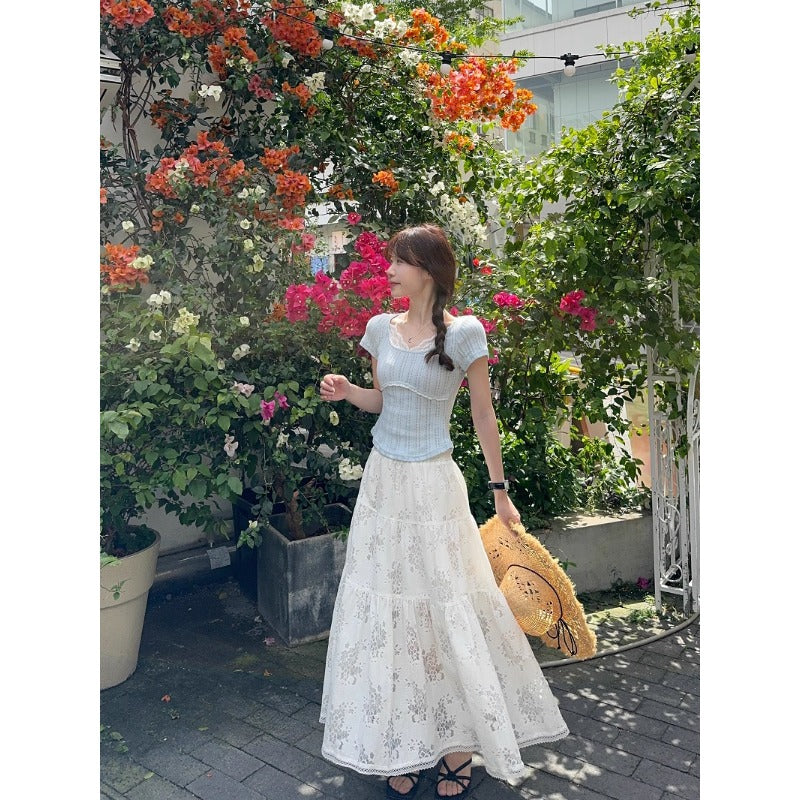 Ribbed Top and Maxi Skirt