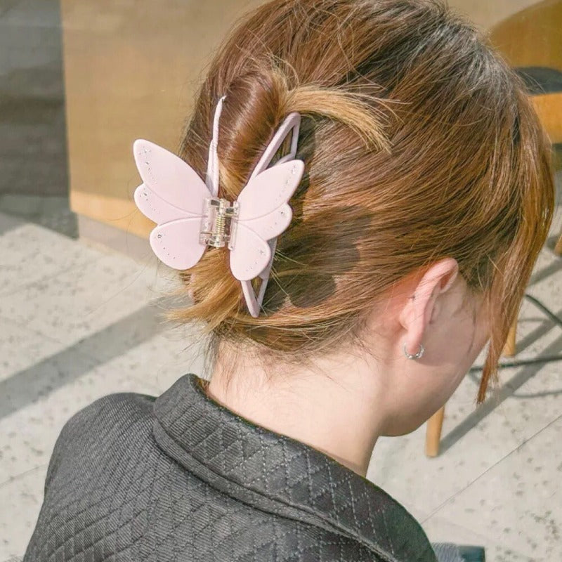 Pink Butterfly Hair Claw