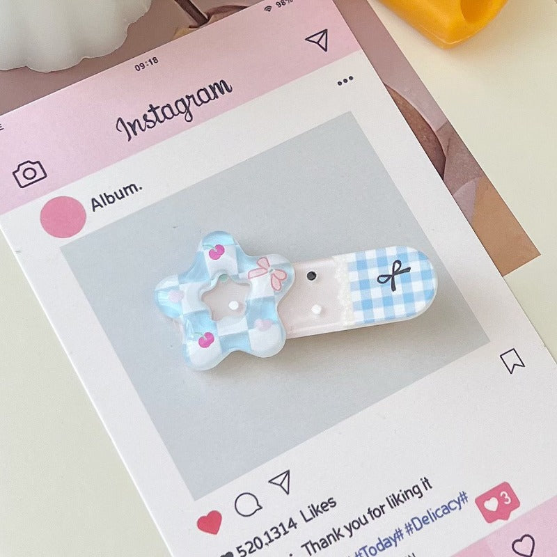 Handmade Pastel Star Hair Clips