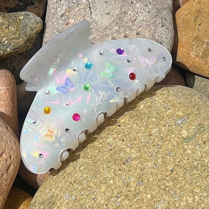 Rainbow Butterfly Hair Claw