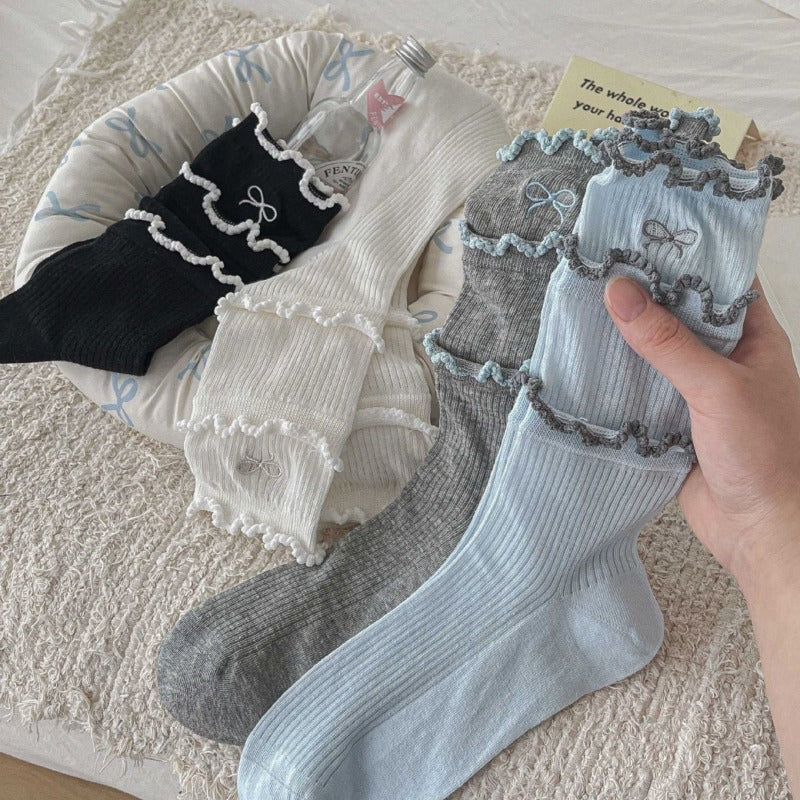 Sweet Frilly Ruffle Cotton Socks