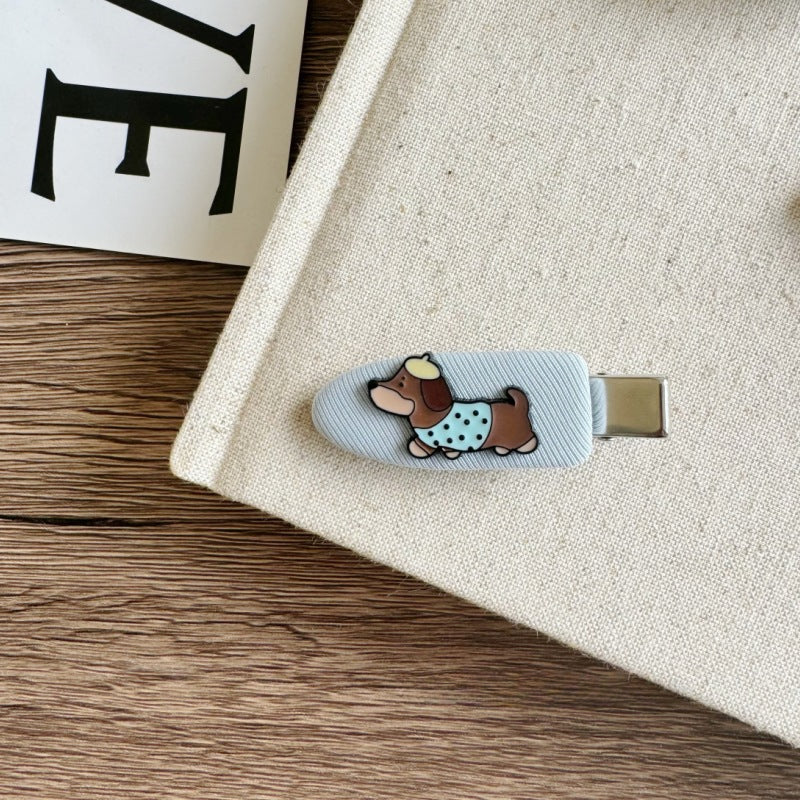 Pastel Dog Bow Hair Clips