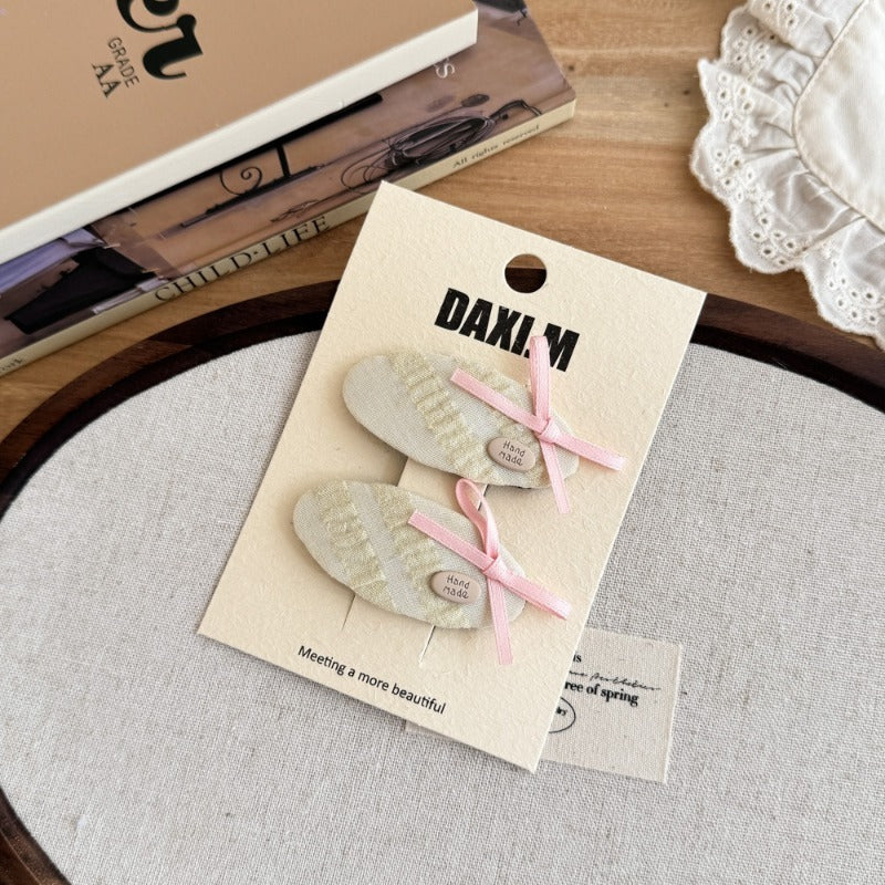 Pastel Plaid Hair Clip Set