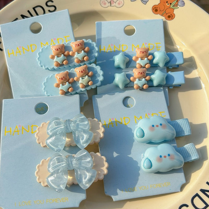 Cute Pastel Blue Hair Clips