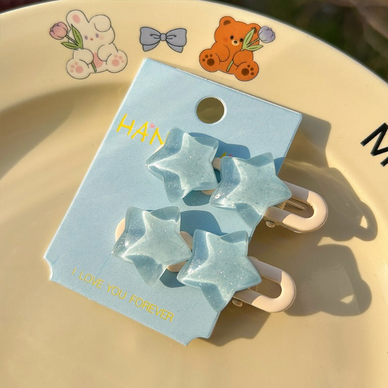Cute Pastel Blue Hair Clips