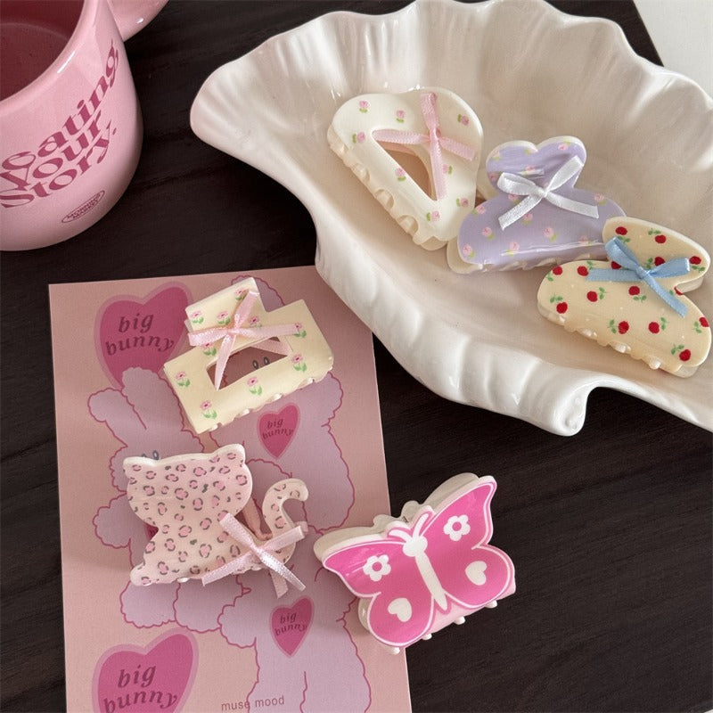 Pastel Cute Animal Hair Claw Clips