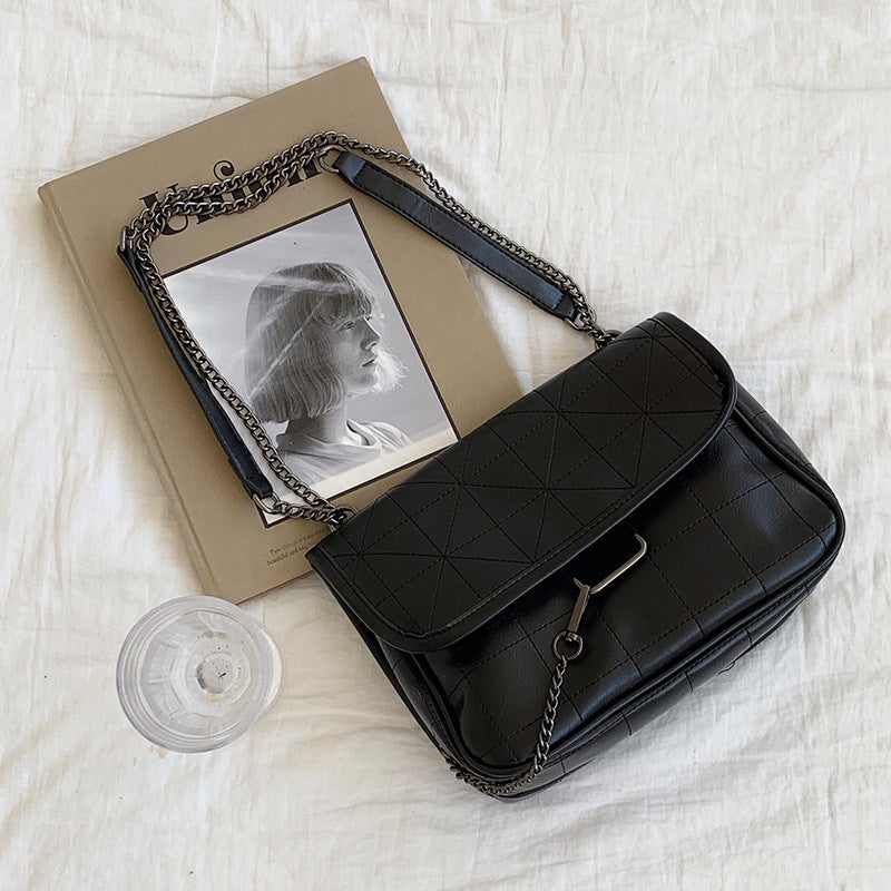 Black Simple Shoulder Bag